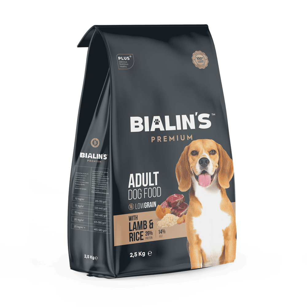 Bialins Premium Yetişkin Köpek Maması Kuzu & Pirinçli 2.5kg