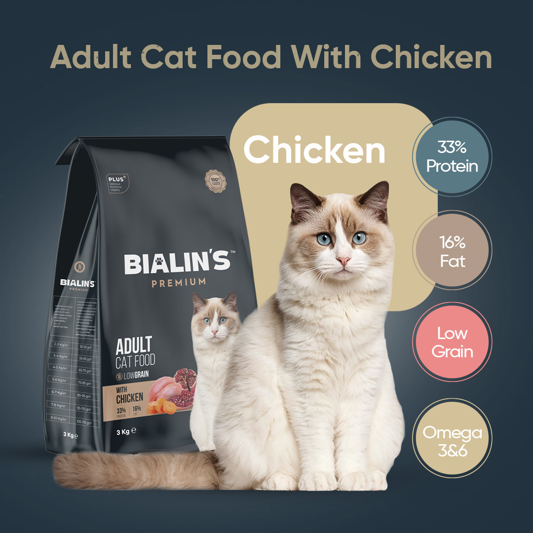 Bialins Premium Yetişkin Kedi Maması Tavuklu 3kg