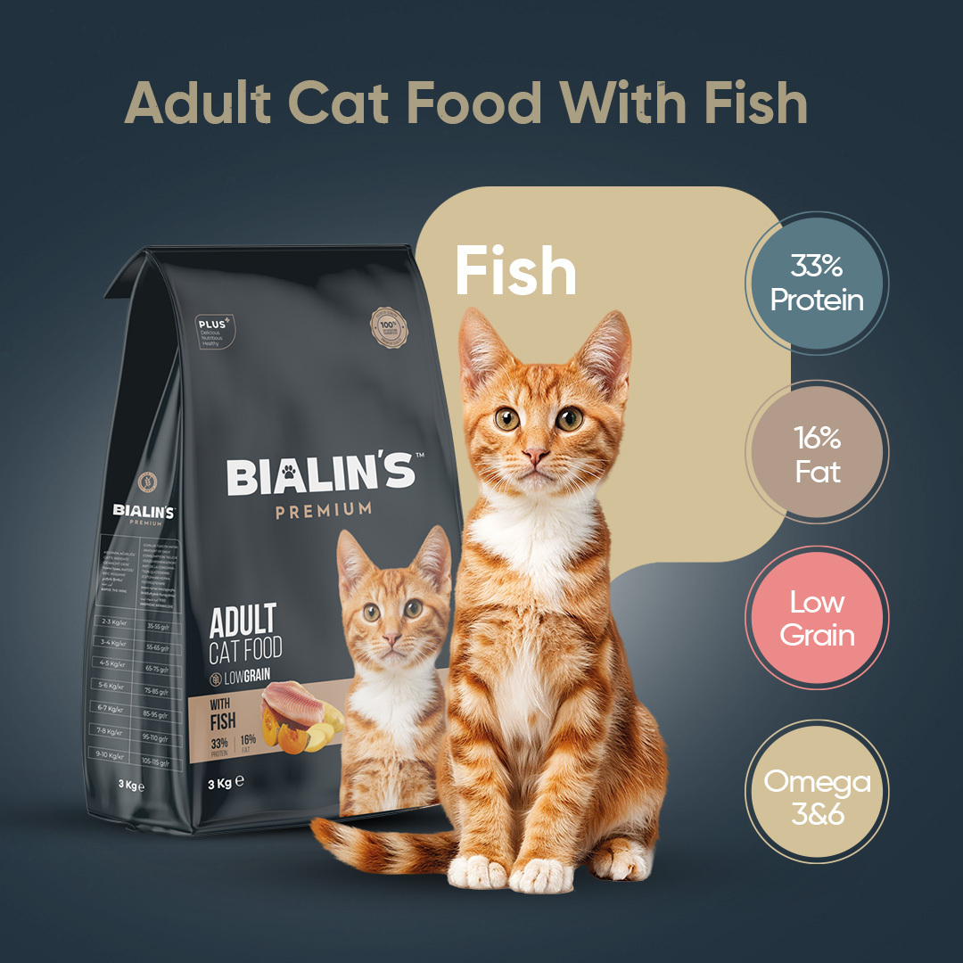 Bialins Premium Yetişkin Kedi Maması Balıklı 3kg
