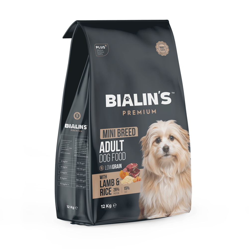 Bialins Premium Mini Breed Yetişkin Köpek Maması Kuzu & Pirinçli 12kg