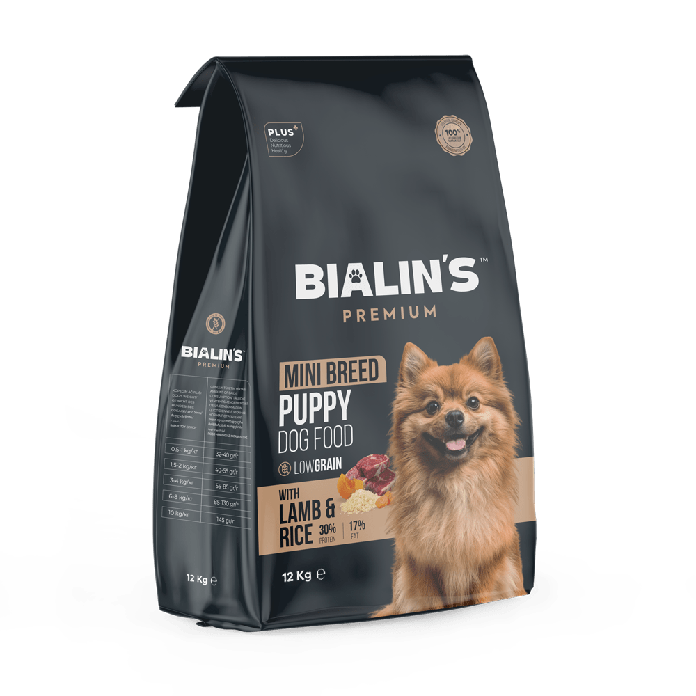 Bialins Premium Mini Breed Yavru Köpek Maması Kuzu & Pirinçli 12kg