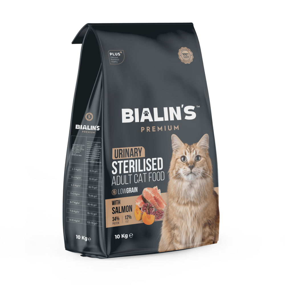 Bialins Premium Kısırlaştırılmış Kedi Maması Somonlu 10Kg