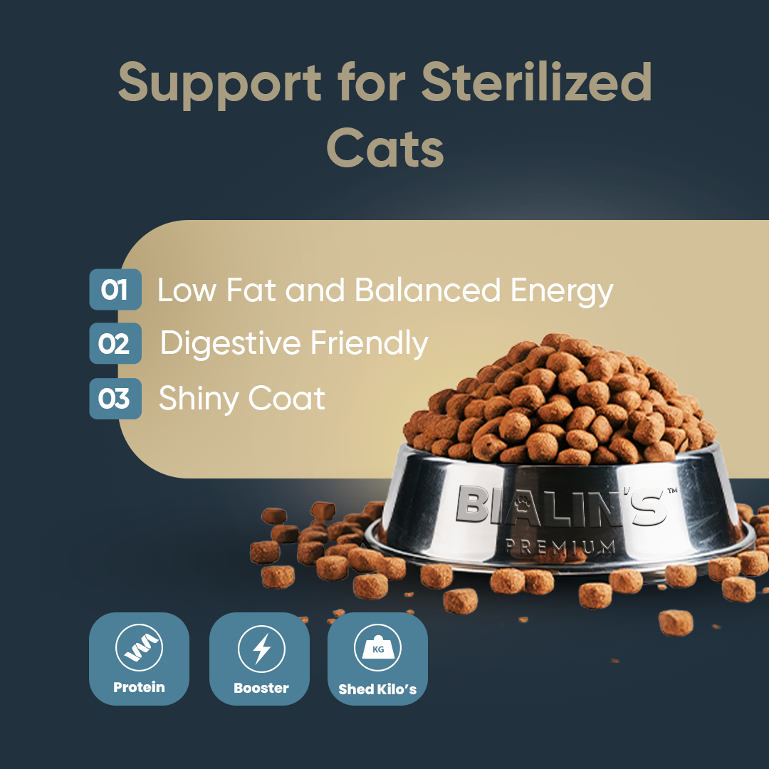 Bialins Premium Kısırlaştırılmış Kedi Maması Somonlu 10Kg